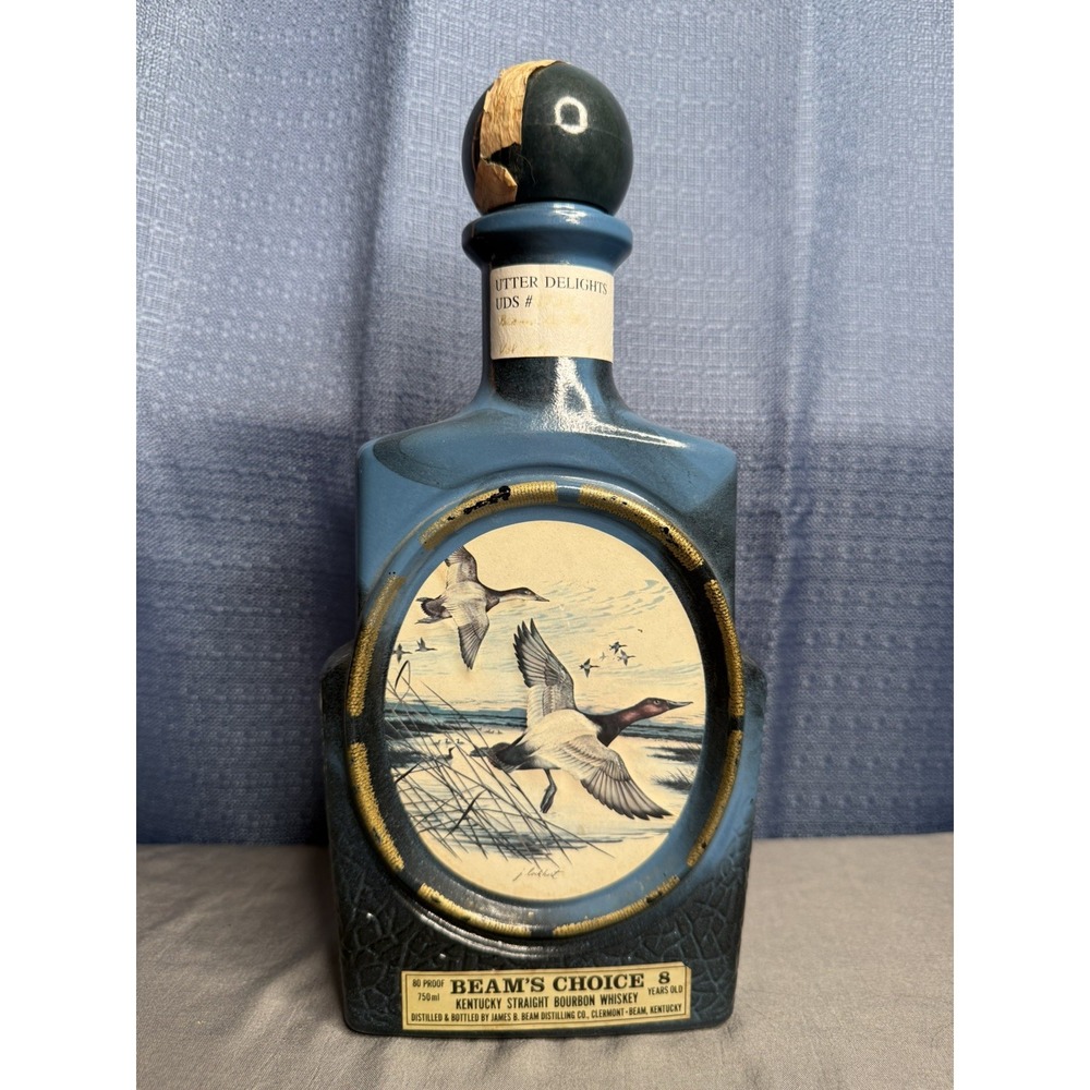 Jim Beam Whiskey Decanter Blue J. Lockhart Mallard Redhead Canvasback Duck